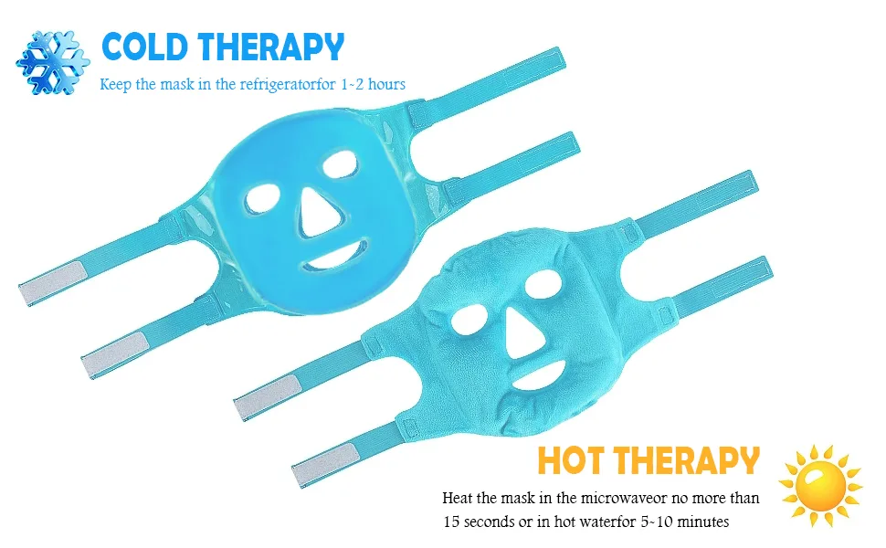 Cooling Mask with Can be used on both sides Reusable Cold Gel Mask for Eyes Face for Women Men Face Mask - product information 10