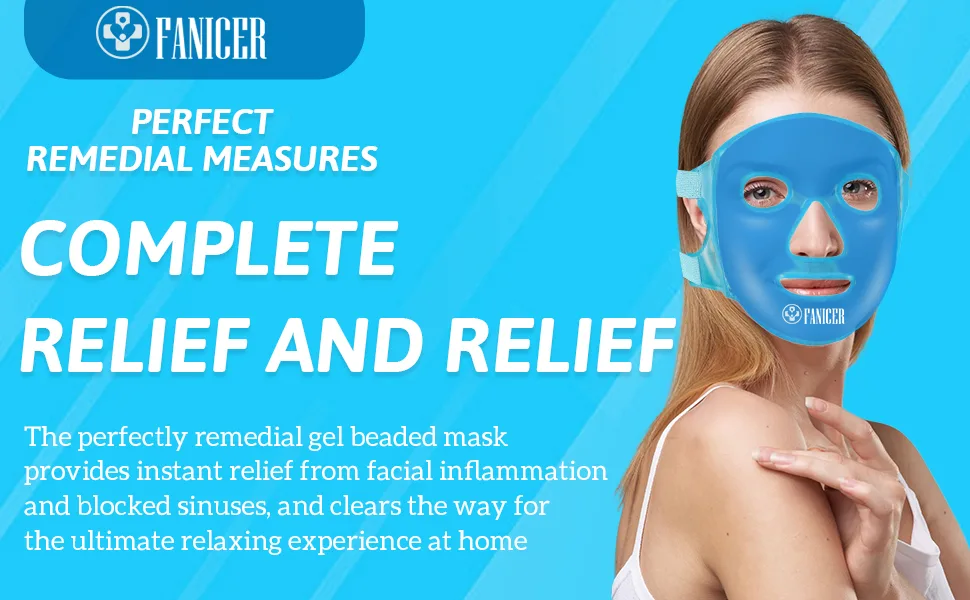 Cooling Mask with Can be used on both sides Reusable Cold Gel Mask for Eyes Face for Women Men Face Mask - product information 6