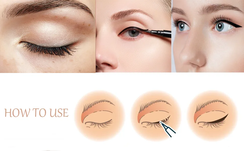Liquid Eyeliner Waterproof Eyeliner Precise and Long-Lasting Eyeliner Quick-Drying Anti-Halo Tint Highly Pigmented Liquid Eyeliner Ideal for All Occasions - Comment l