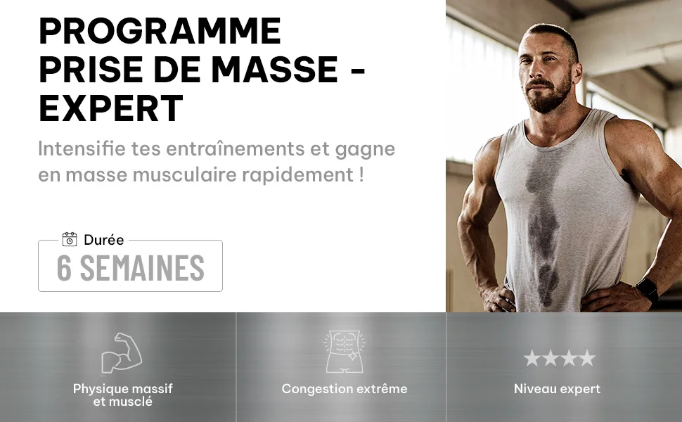 Superset Nutrition | Expert Mass Gain Program - Mass Advanced 2.5kg Chocolate - Creatine Hardcore Orange - Bcaa Xtreme - Xenatest Hardcore - programme prise de masse expert intensite masse musculaire physique massif musculation