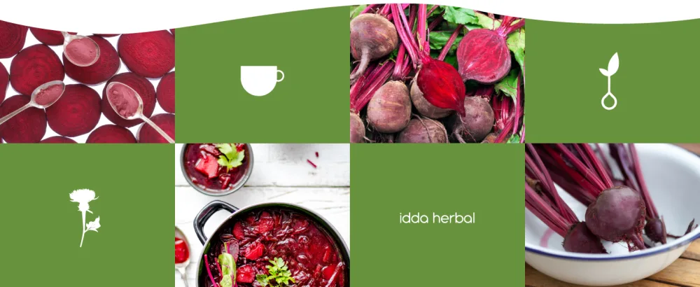 Organic Beetroot Powder (500g) Ground Beetroot Beetroot Powder from Organic Farming 100% Natural and Pure Vegan - logo idda herbal fr
