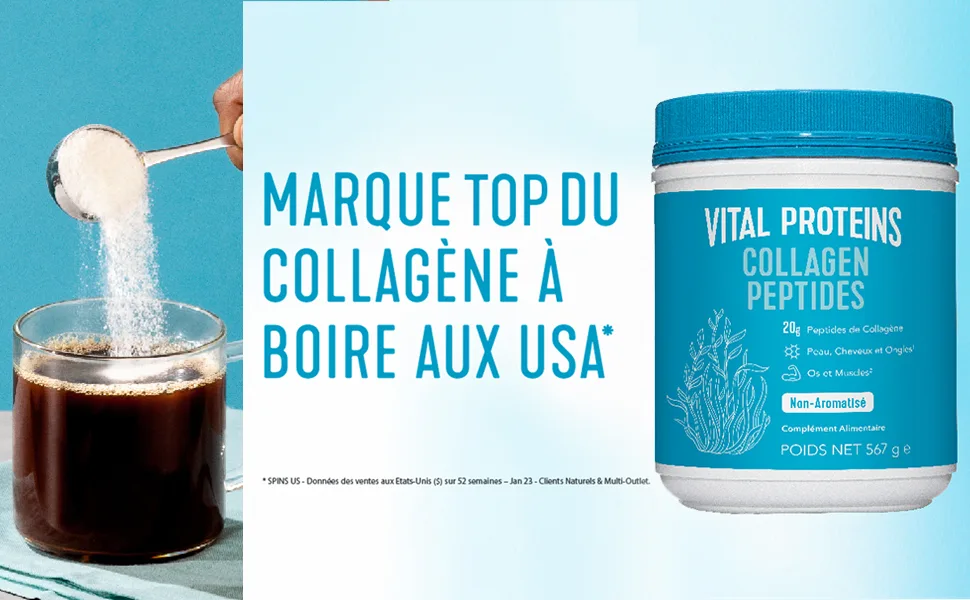 Vital Proteins Drinking Collagen Food Supplement Hydrolyzed Collagen Peptides Unflavored 20 oz - collagen
