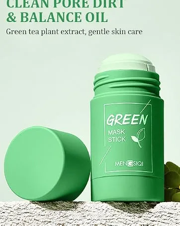 2 Piece Cleansing Mask Solid Mask Stick Deep Cleansing Pores Purifying with Green Tea Moisturizes and Controls Sebum For All Skin Types Women Men - product information 2