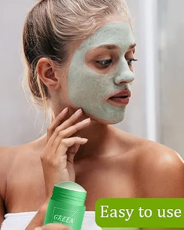 2 Piece Cleansing Mask Solid Mask Stick Deep Cleansing Pores Purifying with Green Tea Moisturizes and Controls Sebum For All Skin Types Women Men - product information 7