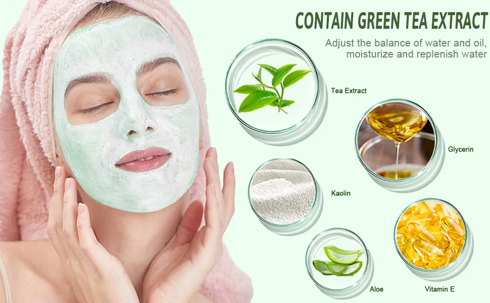 2 Piece Cleansing Mask Solid Mask Stick Deep Cleansing Pores Purifying with Green Tea Moisturizes and Controls Sebum For All Skin Types Women Men - product information 9