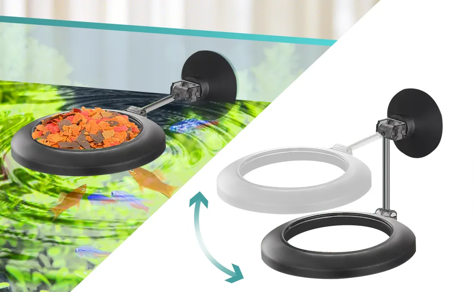 UPETTOOLS Shrimp Feeding Dish Set, Aquarium Fish Feeder Tube Kit with Feeding Ring,Cleaning Brush for Fish Tank - product information 4