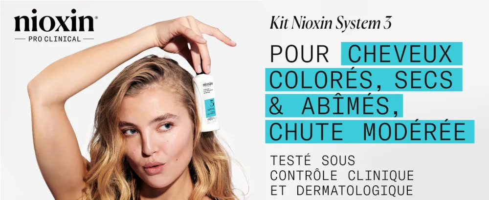 NIOXIN System 3 - for Colored Dry and Damaged Hair Moderate Hair Loss - Kit/Shampoo/Conditioner/Scalp Care - Nioxin System Kit 3