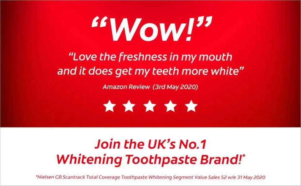 Colgate Max White Bright Toothpaste 6 Pack 100ml with clinically proven formula that removes up to 100% of surface stains - Colgate Max White One