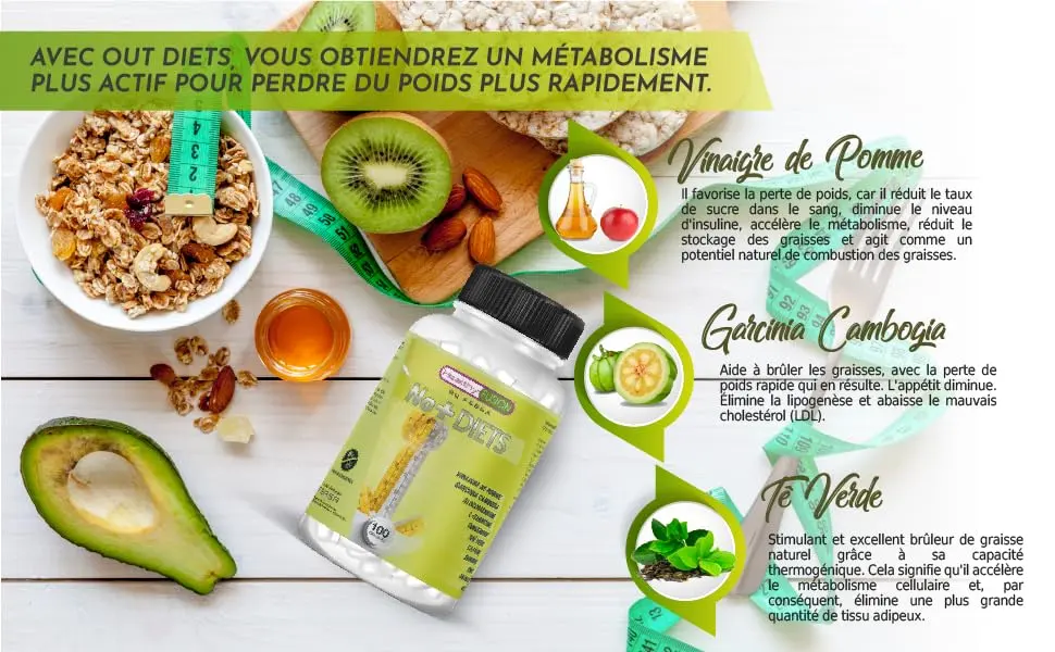 Powerful Natural Slimming | Apple Cider Vinegar + L-Carnitine + Glucomannan | Slimming Fat Burning Reduces Appetite & Boosts Metabolism | 90 Capsules - OUT DIET
