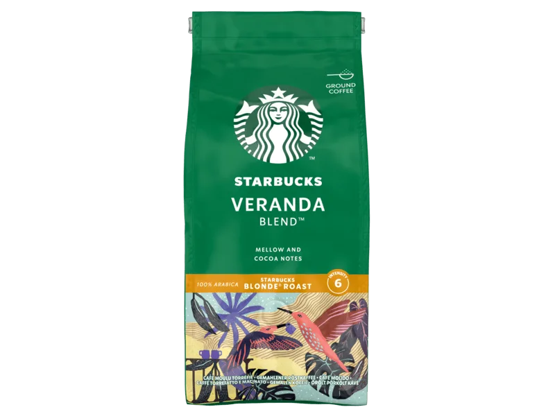 STARBUCKS Veranda Blend Blonde Roast Ground Coffee 200g (Pack of 6) - Veranda Blend