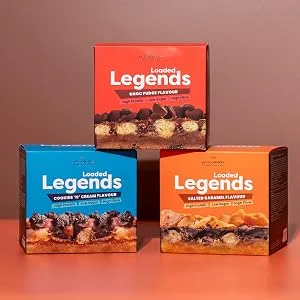 THE PROTEIN WORKS Protein Works - Loaded Legend Bars | 14g Protein | 12 Packs x 47g | Low Sugar | Salted Caramel - boxes