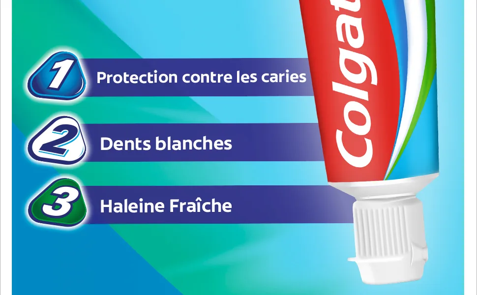 Colgate Triple Action Toothpaste Original Mint | Cavity Protection* White Teeth Fresh Breath | Whitening Toothpaste for the Whole Family | Helps Remove Tooth Stains | 2 x 75 ml - Colgate - Triple Action