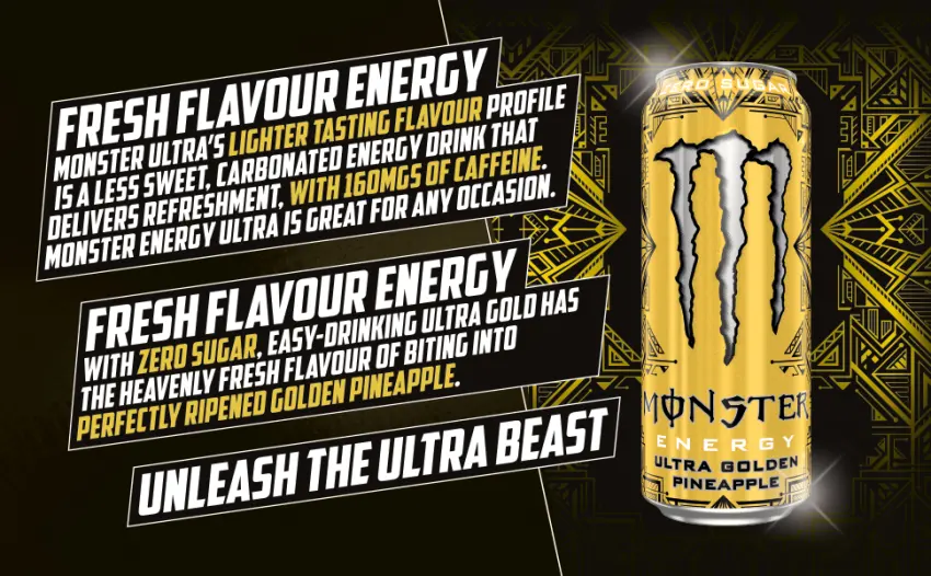 Monster Ultra Gold Energy Drink 500 ml - Monstre Doré