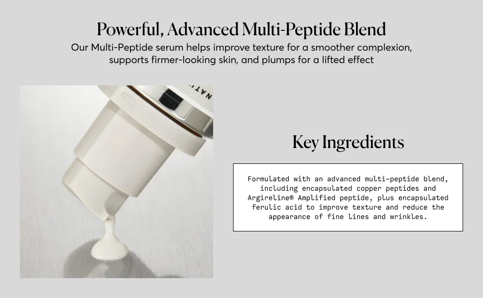 Naturium Advanced Multi-Peptide Firming & Smoothing Facial Serum for Fine Lines & Wrinkles with Advanced Multi-Peptide Blend | 30 ml - Naturium Sérum avancé multi-peptides