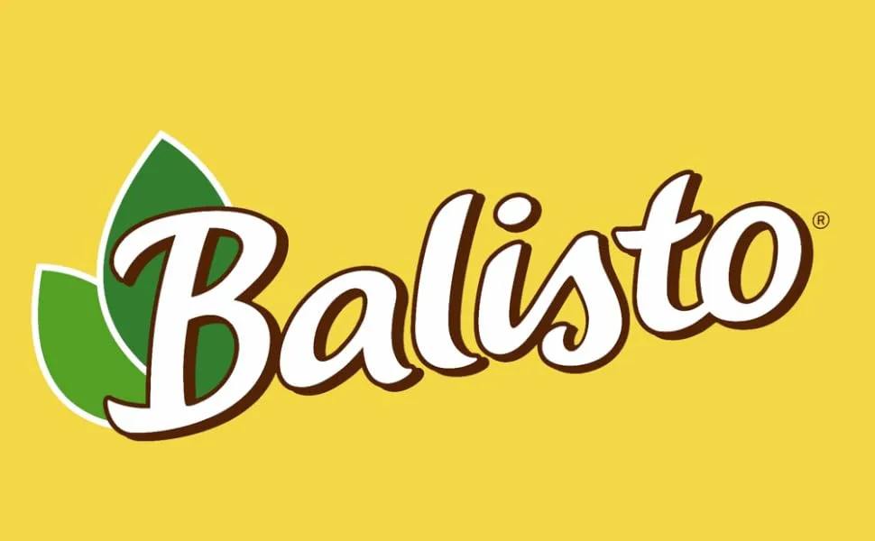 Balisto - Chocolate and Biscuit Bars Cereals Milk Hazelnuts and Grapes - 10 Bags of 18.5 g - 185 g - Logo header
