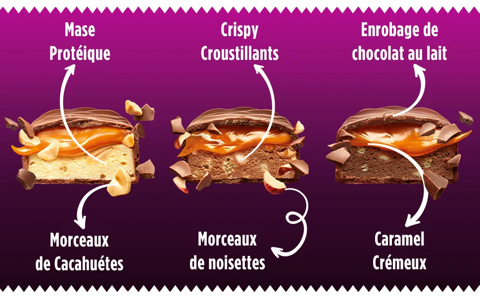 Corny Protein Soft- Milk Chocolate Protein Bars Hazelnuts and Nougat Taste 30% Protein 0% Added Sugars Pack of 12x45g Ta - bar protein barre protéique proteines