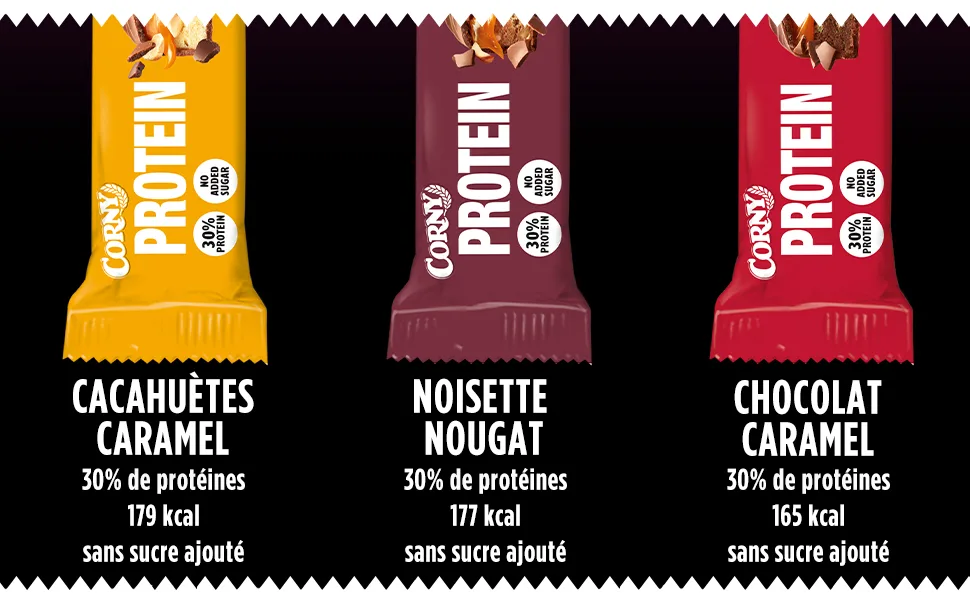 Corny Protein Soft - Milk Chocolate and Caramel Protein Bars 30% Protein 0% Added Sugars Pack of 12x45g Ta - bar protein barre protéique proteines