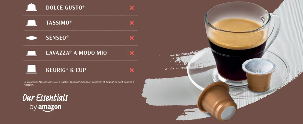 by Amazon Lungo Intenso Coffee Capsules Compatible with Nespresso Medium Roast 100 Count 2 Pack of 5 - product information 2