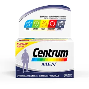 Centrum Men Multivitamins 13 Vitamins and 10 Minerals Food Supplement For Men 30 Tablets - centrum men