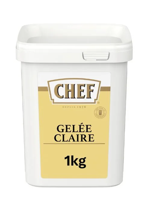 CHEF Dehydrated Clear Jelly | Dehydrated Sauce Culinary Aids | For Topping Decor | 1kg Box for 20L of Sauce - Gelée Claire 1kg