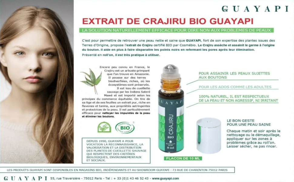 Guayapi - Cosmetic - Organic Crajiru Extract - Fiche Produit Crajiru