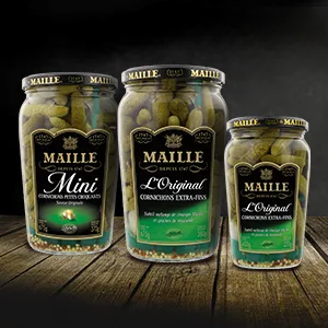 Fine mesh pickles 4 x 300 g - condiment salade,cornichon,cornichon aigre doux,cornichons,cornichons aigre doux,cornichons bocal