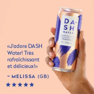 DASH Water Mix Pack - 16x Flavored Sparkling Waters (4X Peach 4X Lime 4X Raspberry 4X Grapefruit) Without Sugar No Sweetener - MELISSA
