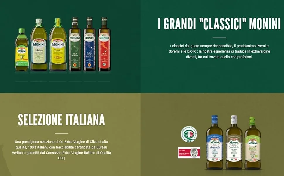 Monini Delicate Extra Virgin Olive Oil 1 Bottle of 1000 ml - product information 4