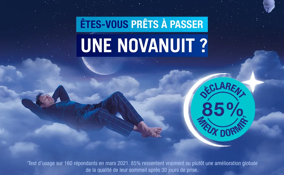 NOVANUIT TRIPLE ACTION - Food Supplement - Sleep - 30 tablets - Sleeping - Night awakenings - Restful sleep - Novanuit