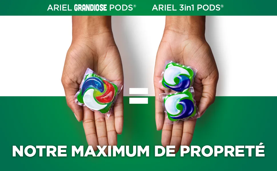 Ariel Grandiose PODS Liquid Detergent Capsules 40 Washes Original 2 x Stain and Odor Remover Action - product information 2