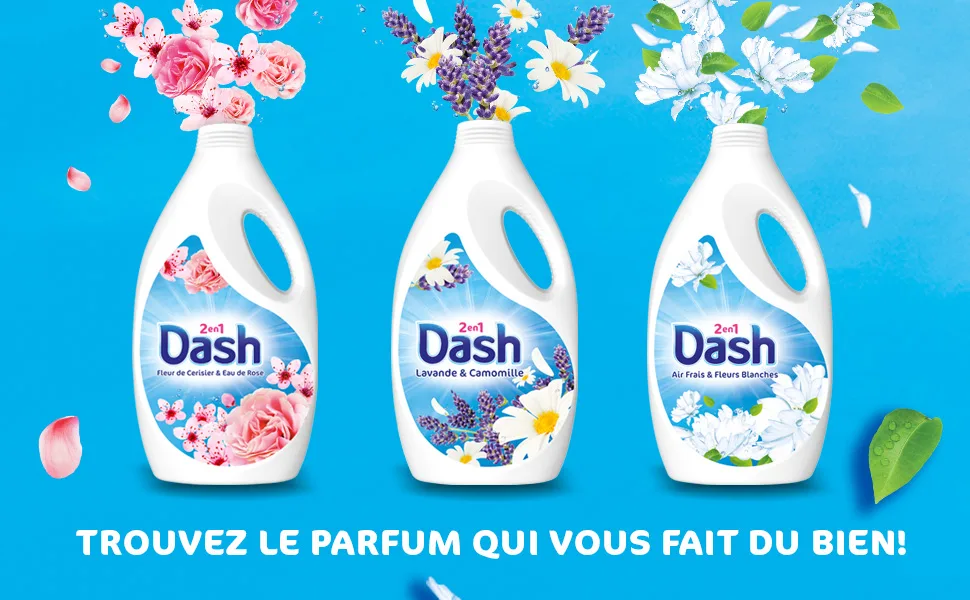Dash 2-in-1 Liquid Detergent 70 Washes Fresh Air Ultra Cleaning Technology and Long-Lasting Freshness Removes Dirt and In - DASH CARESSE HDL