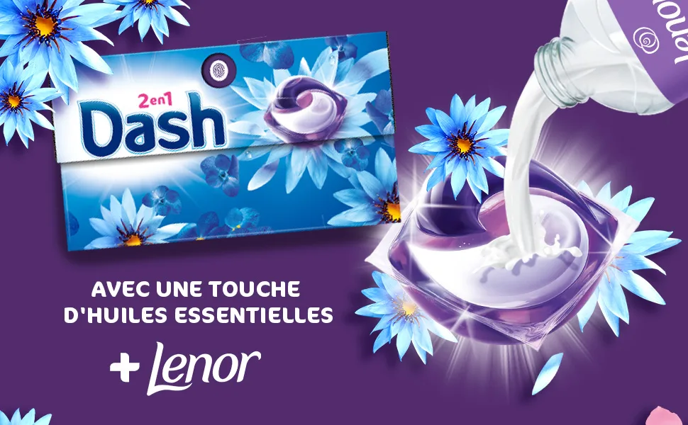 ARIEL Dash 2-in-1 PODS Laundry Capsules 76 Washes (4x19 Tablets) Amber and Orchid Ultra Clean and Long-Lasting Freshness - DASH INTENSE SUD