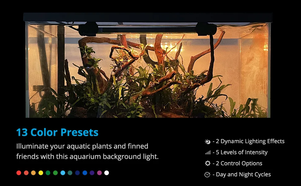 NICREW Submersible RGB Aquarium Light, Underwater Fish Tank Light with Timer Function, Multicolor LED Light with Remote Controller, 15 Inches - product information 20