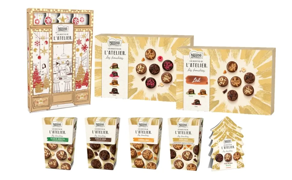 Nestl Les Recettes de l'Atelier - Christmas Chocolate Mix Bites - 265 g - RDA Noël