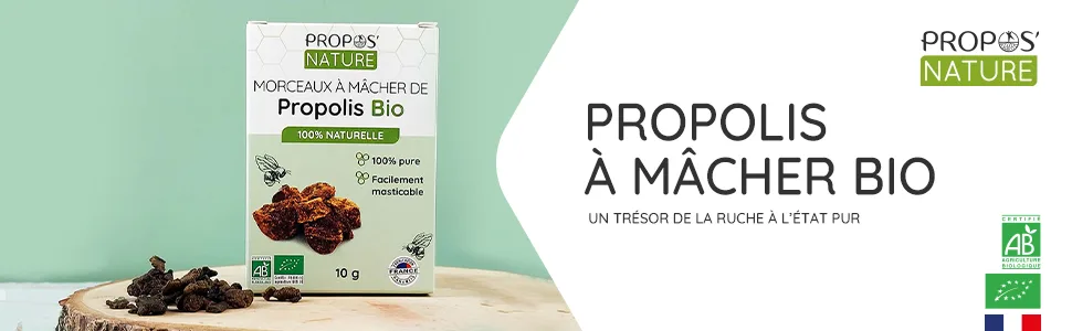 About Nature Organic Pure Propolis to chew (Certified Ab) - Capacity: 10 g - Propolis à mâcher