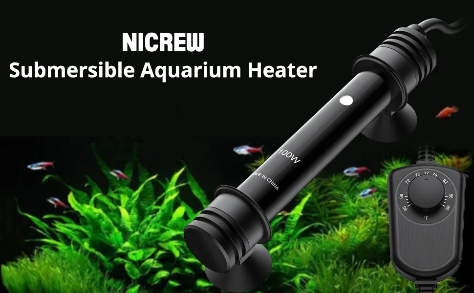NICREW Aquarium Heater, Temperature Adjustable Fish Tank Heater with Wired Controller, Submersible Thermostat for Saltwater and Freshwater 100-watt - product information 19