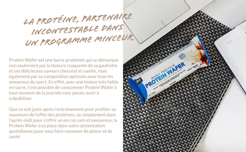 QNT Protein Wafer Chocolate Bar 32% Pure Whey Protein Crunchy Texture Low Sugar Box of 12 Bars (12 x 35g) - Protein Wafer bar