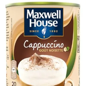 Maxwell House Soluble Coffee Cappuccino Hazelnut Box 305G - product information 2