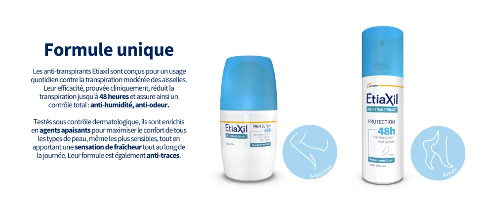 ETIAXIL - Plant-Based Antiperspirant Deodorant - Moderate Perspiration - Certified Organic - Armpits - 48h - Green Tea Scent - Roll On - 50 ml - ETIAXIL - SLIDER 2 - DESKTOP