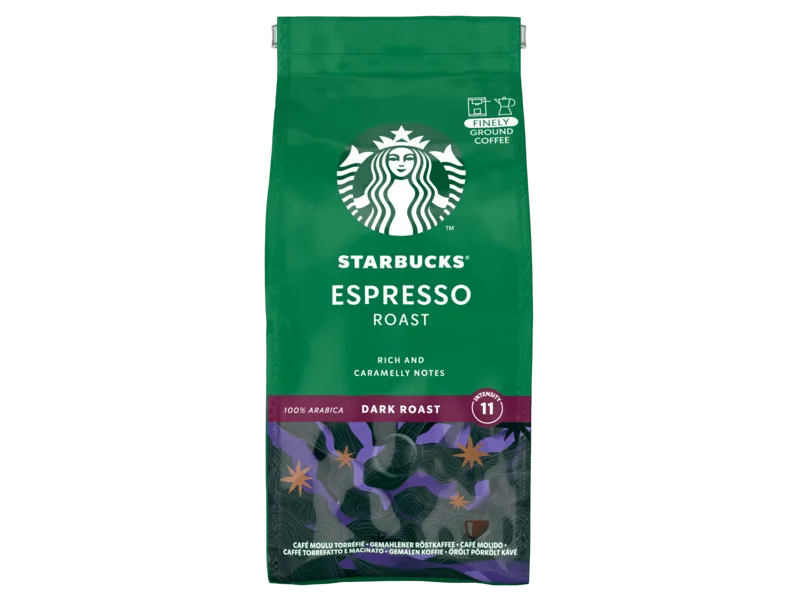STARBUCKS Espresso Roast Brown Roast Ground Coffee 200g (Pack of 6) - Espresso