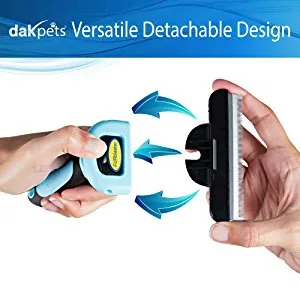DakPets Pet Grooming Brush Effectively Reduces Shedding by up to 95% Professional Deshedding Tool for Dogs and Cats Blue - product information 5