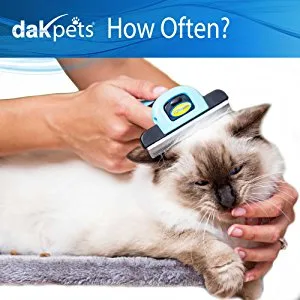 DakPets Pet Grooming Brush Effectively Reduces Shedding by up to 95% Professional Deshedding Tool for Dogs and Cats Blue - product information 7