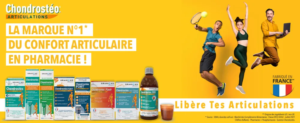 CHONDROSTEO+ 6 MONTHS - 3 x 180 tablets in blister pack - Gamme chondrostéo