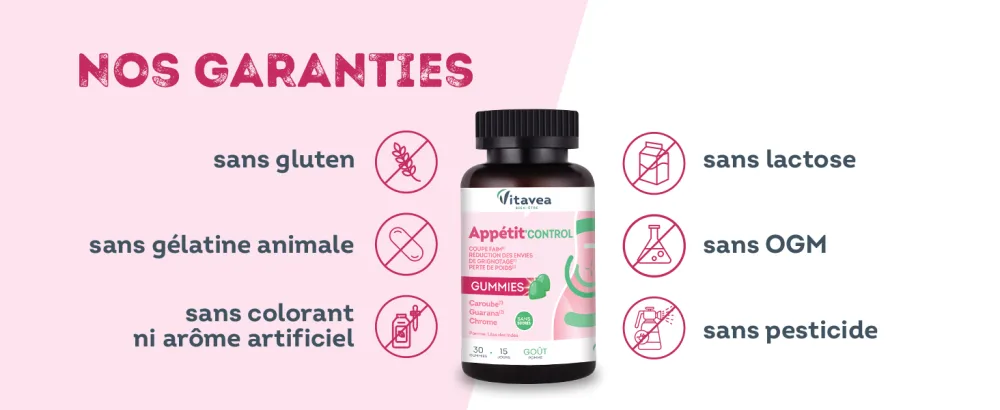 VITAVEA BIEN-ETRE - 30 Appetit'Control Sugar-free Gummies - Slimming Supplement - Supplement food - Cutting hunger Satiety  - gummies coupe faim