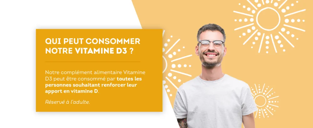 Vitamin D3 | 2000 UI | Natural defenses immunity | High dosage | 1 year | Made in France | Vitavea - vitamine D
