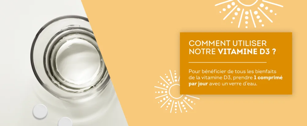 Vitamin D3 | 2000 UI | Natural defenses immunity | High dosage | 1 year | Made in France | Vitavea - vitamine D3