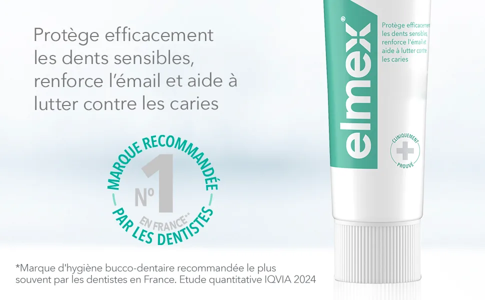 elmex Sensitive Toothpaste Repairs and Prevents | Protects sensitive teeth | Strengthens gums | 75ml - Elmex - Dentifrice Anti-Caries
