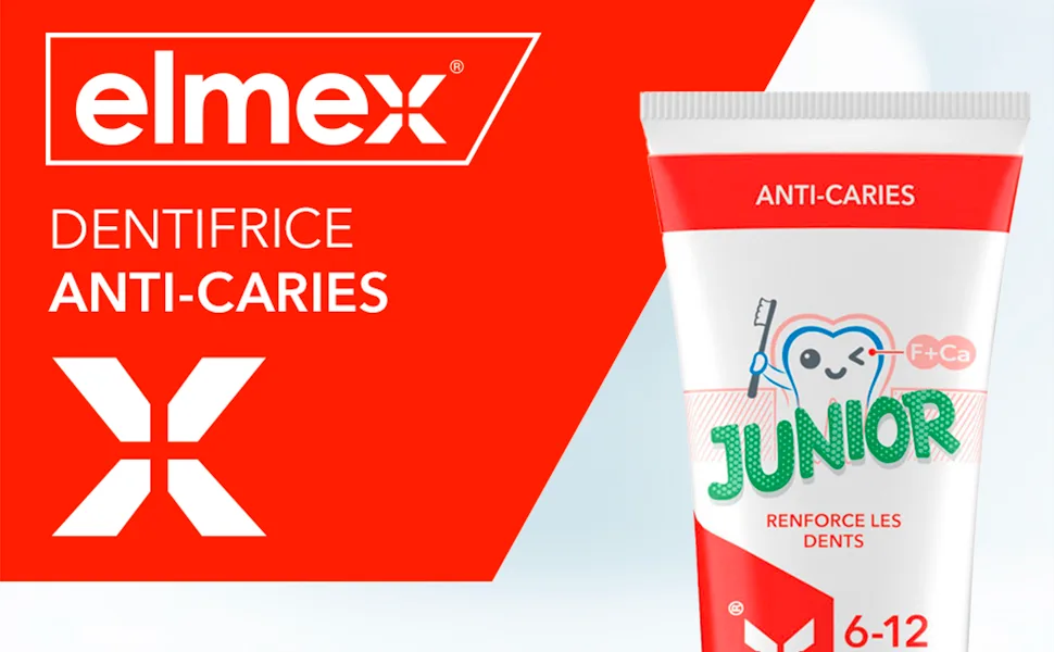 Elmex Junior Toothpaste Ages 6-12 | Caries Protection | Mint Flavor | No Dyes | Children's Toothpaste for Stronger Teeth | - Elmex - Kids 6-12