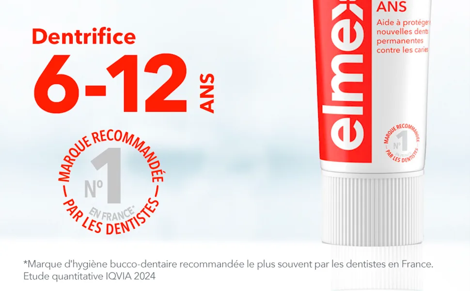 Elmex Junior Toothpaste Ages 6-12 | Caries Protection | Mint Flavor | No Dyes | Children's Toothpaste for Stronger Teeth | - Elmex - Kids 6-12