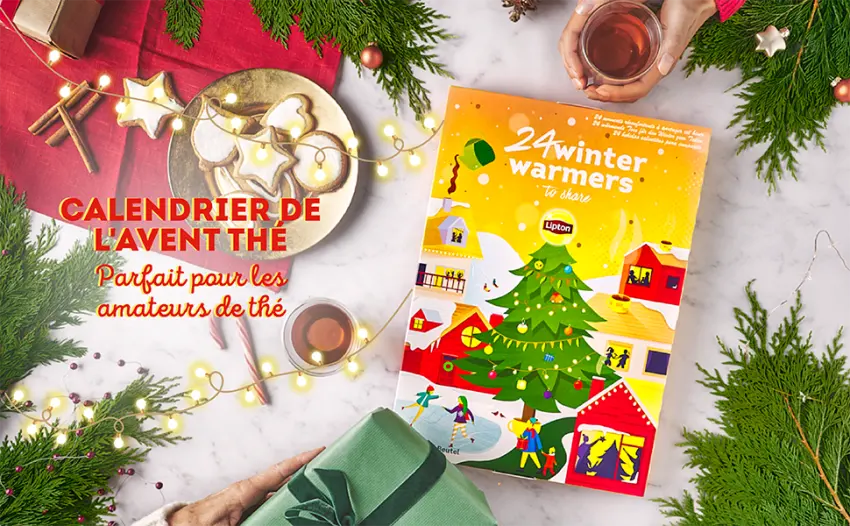 Lipton | Advent Calendar 2023 Teas and Infusions | Assortment of 48 Black/Green Teas and Gourmet Infusions | Gift idea - thé
